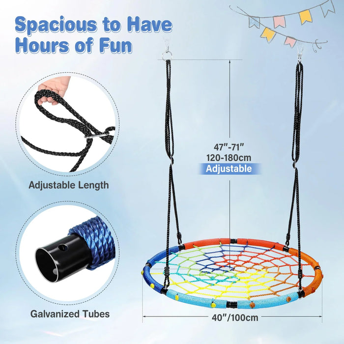 40-Inch Circular Spider Web Swing