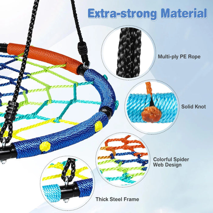 40-Inch Circular Spider Web Swing