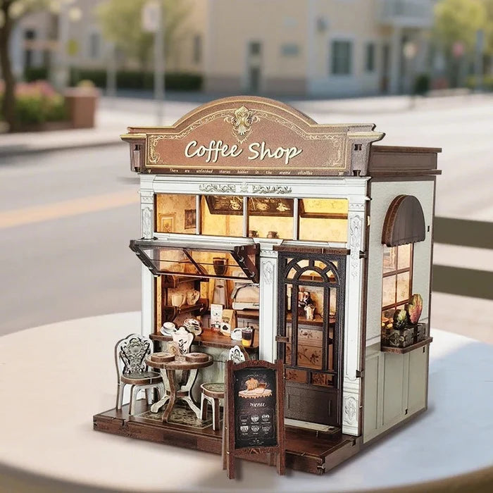 Coffee Shop – DIY miniature house kit, HiNooki (image 4)
