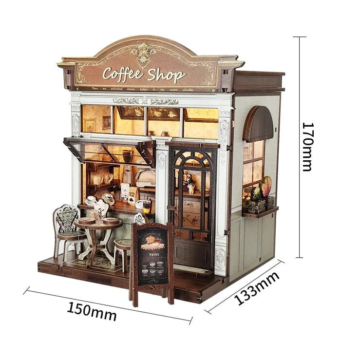 Coffee Shop – DIY miniature house kit, HiNooki (image 5)