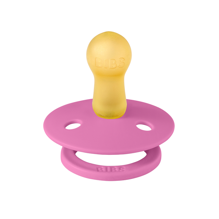 BIBS Colour pacifier in a bright bubblegum pink colour