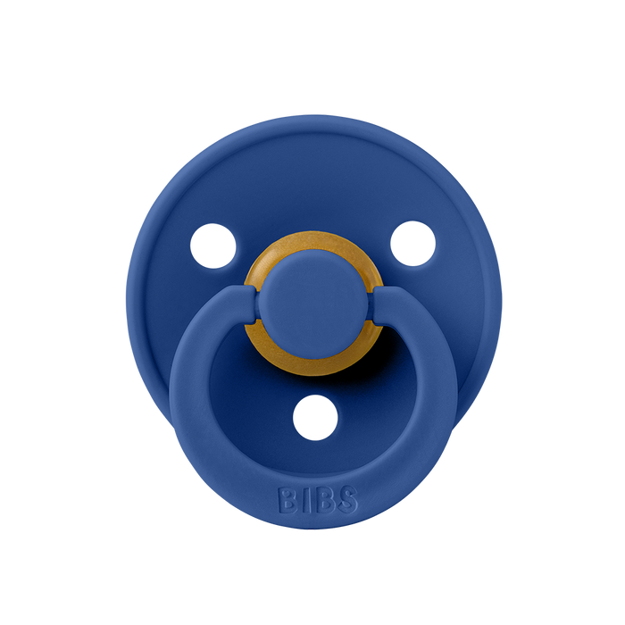 Dark blue round colour pacifier from BIBS