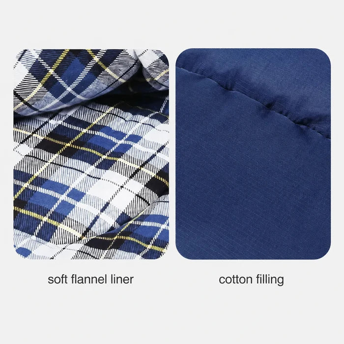 Cotton Flannel Rectangular Sleeping Bag 32–77°F