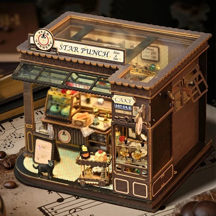 Magic Coffee Cottage – DIY miniature house kit, HiNooki (image 1)