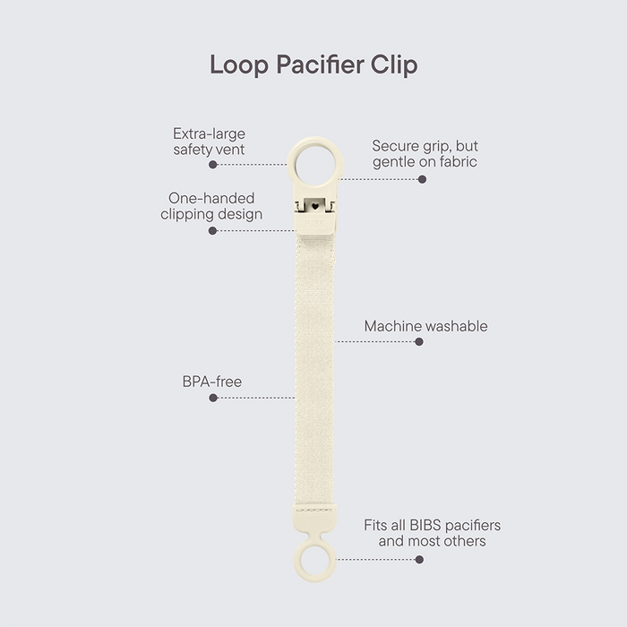 BIBS x Moomin Pacifier Clip Loop - Ivory - Bibsworld store US