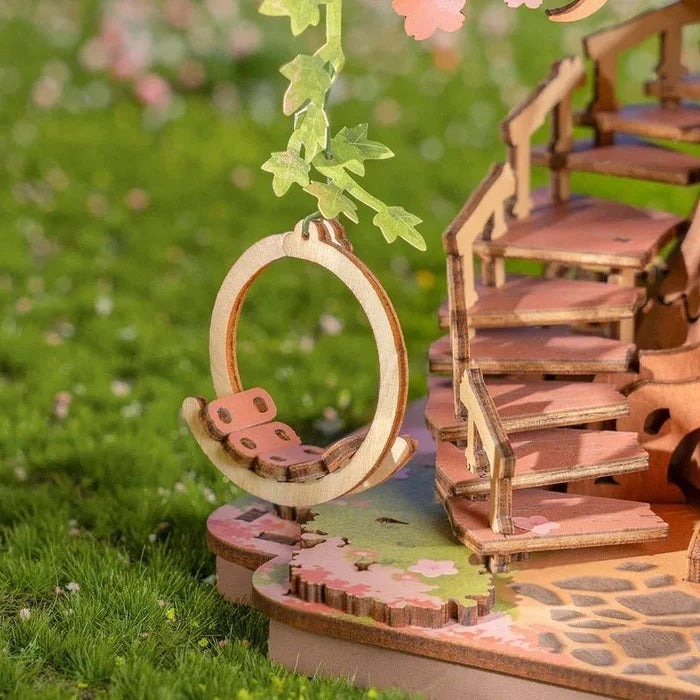 Sakura Tree House – 3D wooden puzzle kit, HiNooki (image 4)