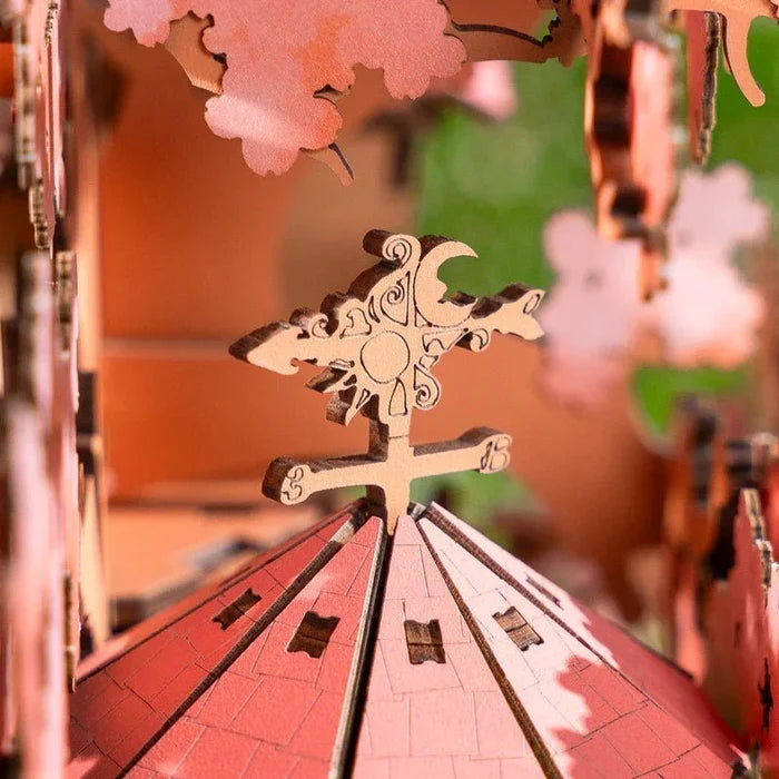 Sakura Tree House – 3D wooden puzzle kit, HiNooki (image 5)